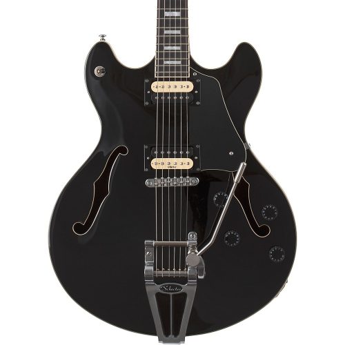 Schecter Guitar Research Corsair Semi-Hollow Electric Guitar Gloss Black