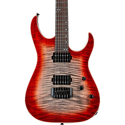Schecter Guitar Research Custom Shop Sunset 24-6 Hipshot Electric Guitar Red Stain Black Burst