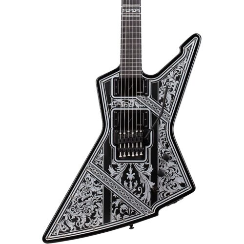 Schecter Guitar Research E-1 FR Przym Palladium Electric Guitar Gloss Black