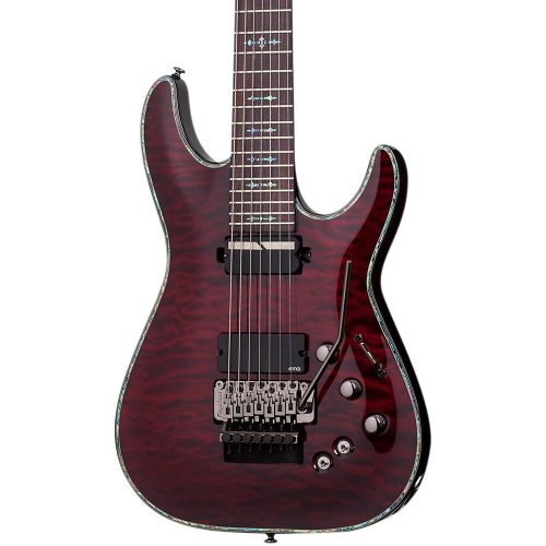 Schecter Guitar Research Hellraiser C-7 With Floyd Rose Sustaniac Electric Guitar Black Cherry