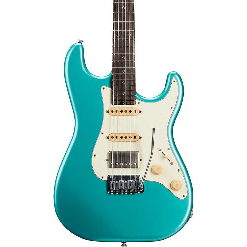 Schecter Guitar Research Nick Johnston USA Traditional HSS Nitro Finish Teal Green Metallic Mint Green Pickguard Teal Green Metallic Mint Green Pickguard