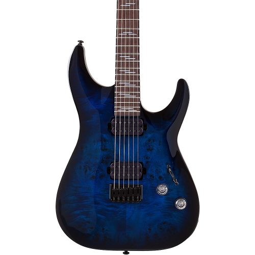 Schecter Guitar Research Omen Elite-6 Electric Guitar See-Thru Blue Burst