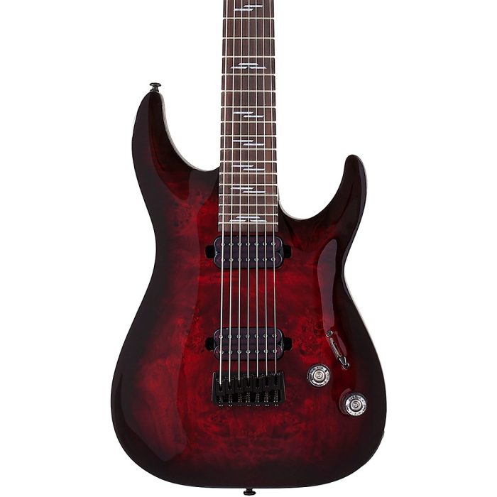 Schecter Guitar Research Omen Elite 7-String Electric Guitar Black Cherry Burst