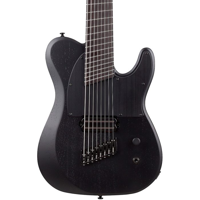 Schecter Guitar Research PT-8 MS Black Ops Electric Guitar Satin Black Open Pore