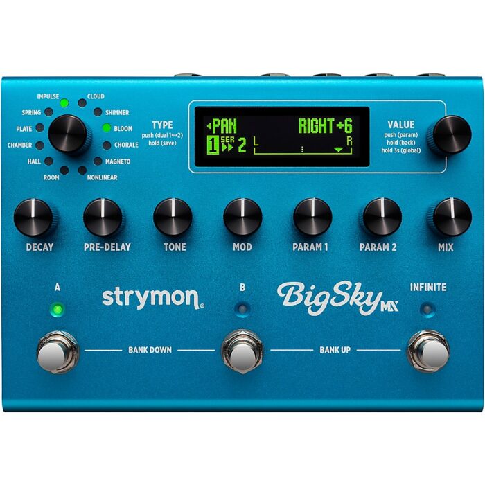 Strymon BigSky MX Reverb Workstation Effects Pedal Blue
