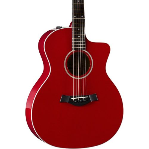 Taylor 214ce-Red DLX Grand Auditorium Acoustic-Electric Guitar