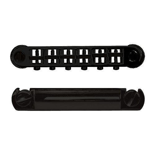 TonePros Metric Locking Tune-o-matic/Tailpiece Set (large posts) Black