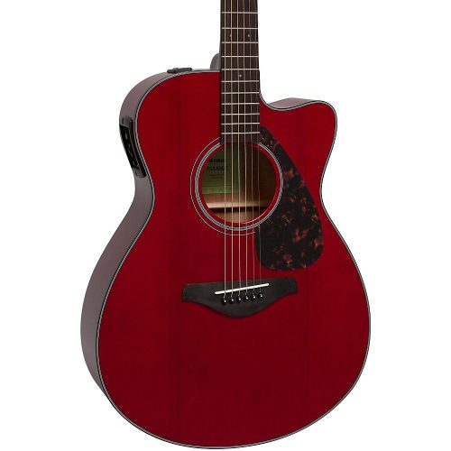Yamaha FSX800C Small-Body Acoustic-Electric Guitar Ruby Red