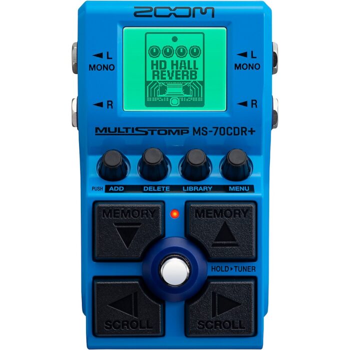 Zoom MS-70CDR+ MultiStomp Chorus/Delay/Reverb Effects Pedal Blue